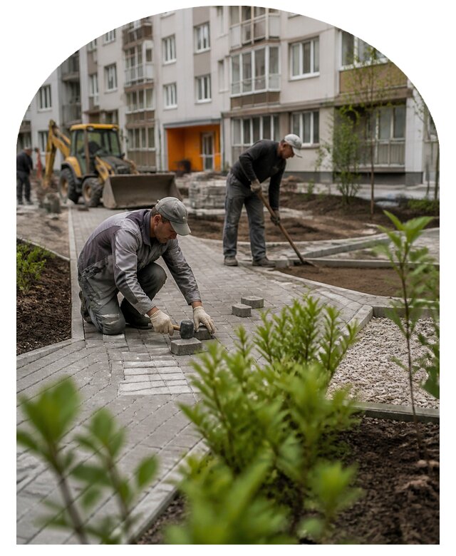 Благоустройство двора многоквартирного дома в Нижнем Новгороде